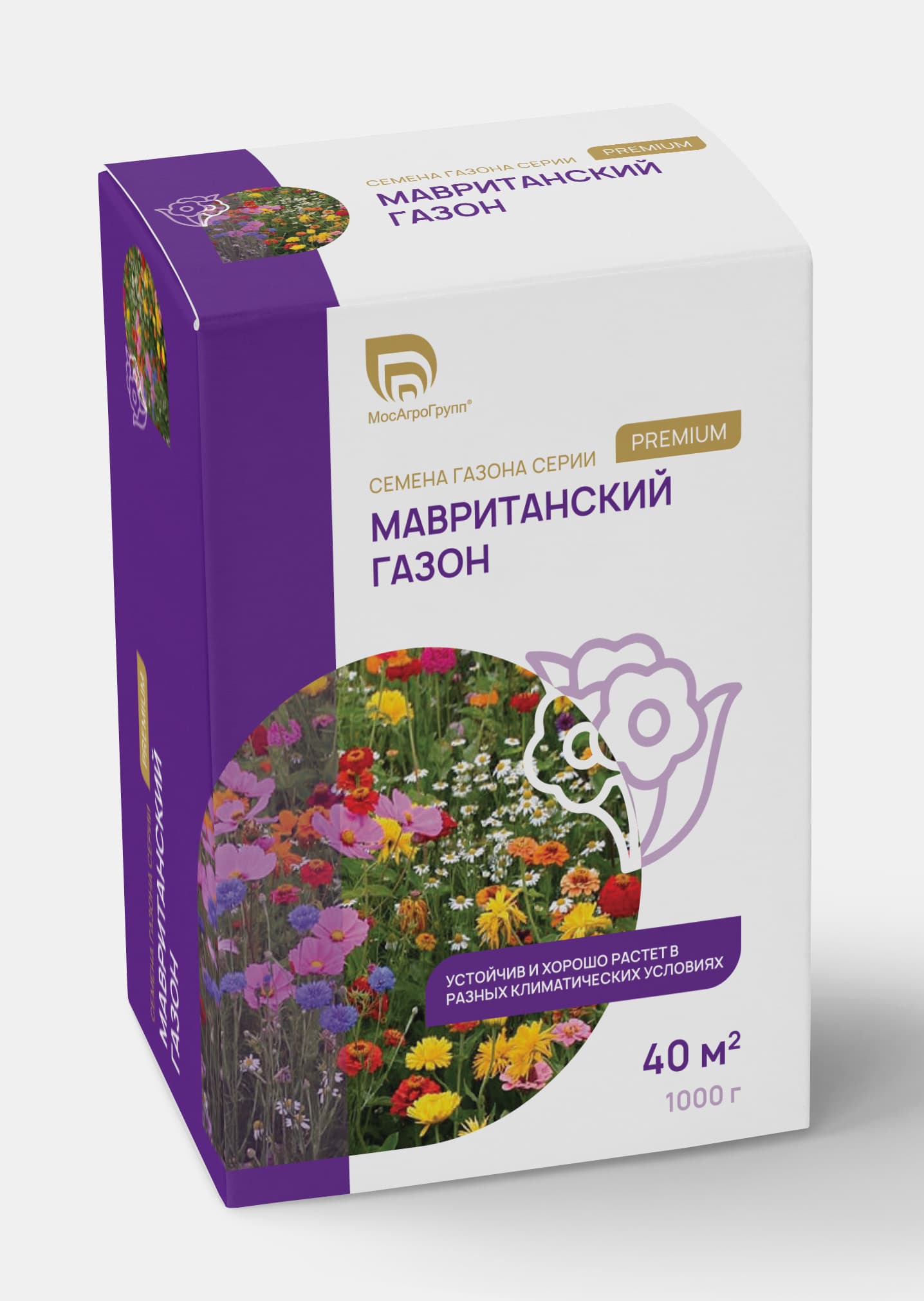 картинка Мавританский газон Премиум 1кг от магазина Gazon-ka